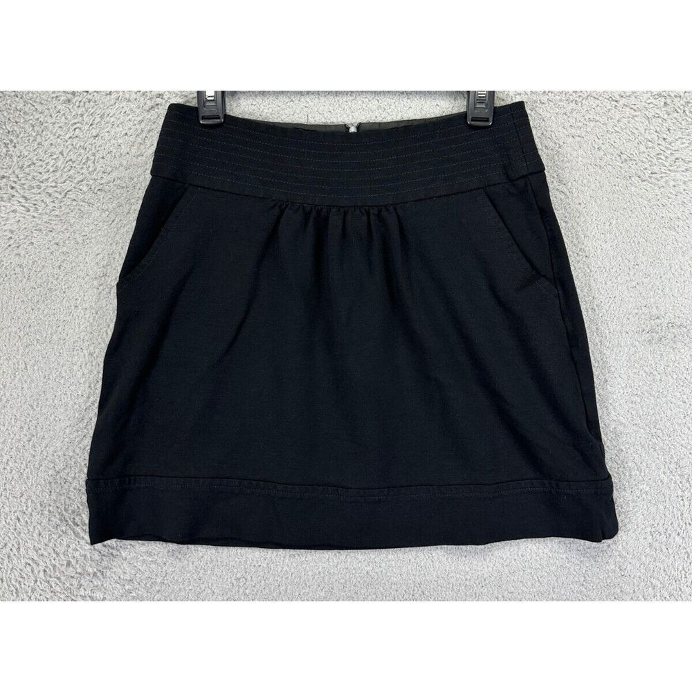 Trina Turk‎ Skirt Womens 4 Black Los Angeles Pleated Mini A-Line Casual Ladies